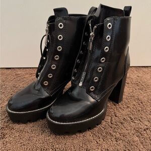 Black Platform Ankle Boots